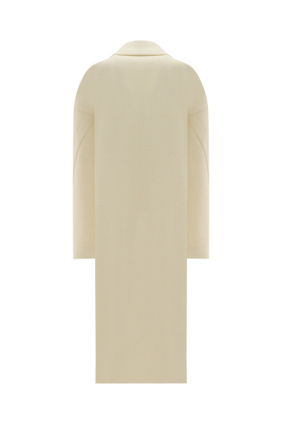 Пальто прямого силуэта длинное на пуговицах с карманами Elema 1-12764-1-164 молоко - фото 3