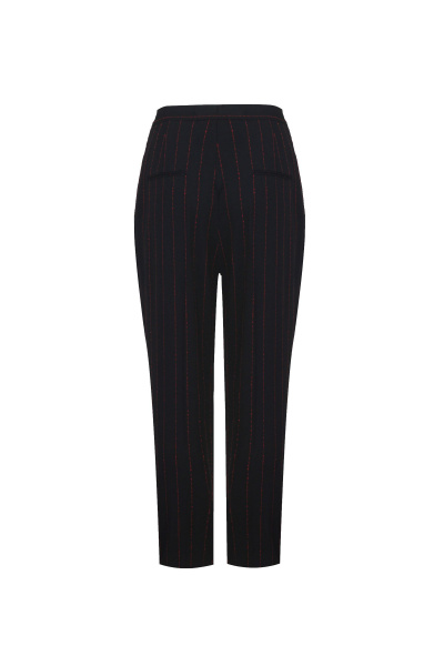 Брюки из текстиля черные на каждый день Elema 3К-12237-1-164 полоска - фото 6