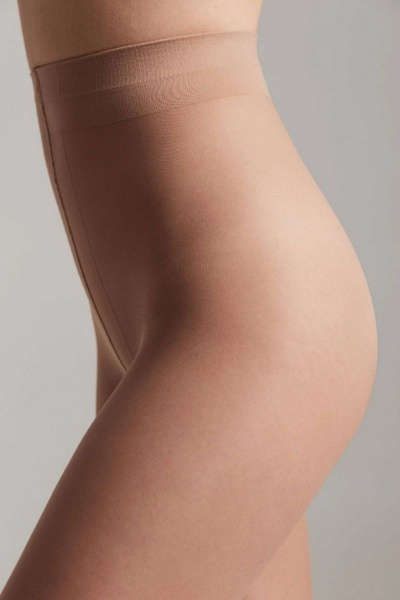 Колготки трикотажные плотные бежевые для каждодневного ношения CONTE Tango_40 Bronz - фото 4