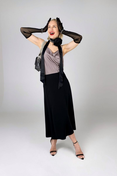 Миди юбка из струящейся вискозы с молнией и мягкой подкладкой HELEN BIRCH U034а - фото 2