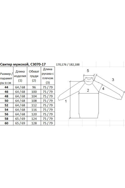 Вязаный мужской свитер реглан с длинным рукавом Полесье С3070-17 7С1581-Д43 182,188 зеленый_залив - фото 2