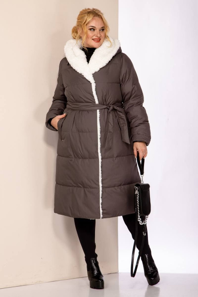 Пальто Shetti 2097 светлый_графит - фото 4