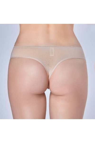 Трусы-стринги из хлопкового трикотажа Verally 126-7 серебристый пион - фото 2