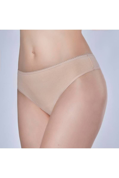 Трусы-стринги из хлопкового трикотажа Verally 126-7 серебристый пион - фото 1