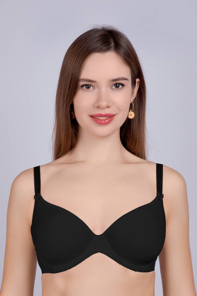 Бюстгальтер трикотажный черный без подкладки Verally 2111-1 черный - фото 2