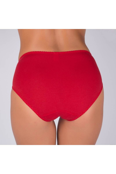 Трусы из хлопкового трикотажа с кружевной отделкой Verally 150-3 красный - фото 2
