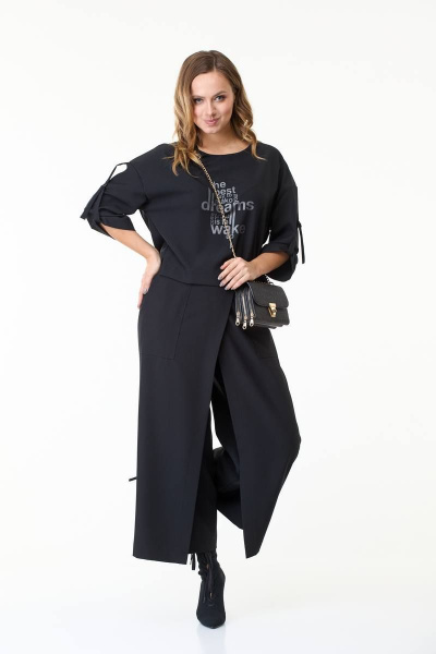 Блуза, брюки Taita plus 2301 черный - фото 4