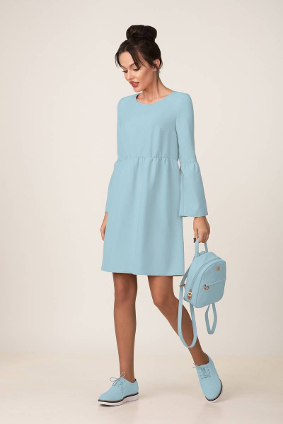 Свободное платье из плательной ткани с воланами и сборками GlasiO 5859 - фото 1