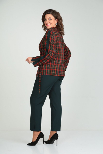 Брюки, жакет Mubliz 018 красная_клетка - фото 2
