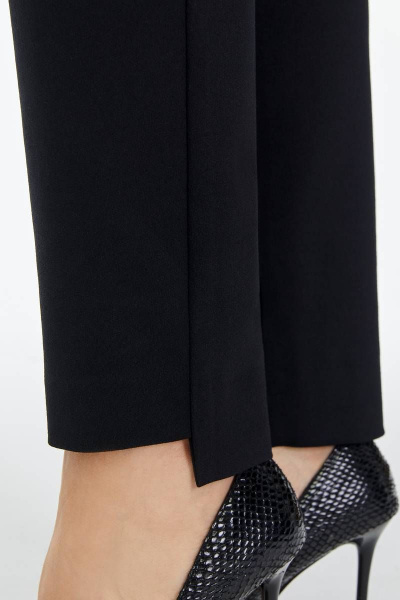 Черные брюки из трикотажа на резинке, демисезон, комфорт Gold Style 2519 - фото 6