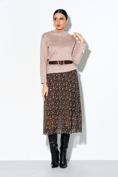 Джемпер, юбка FOXY FOX 1443 коричневый - фото 5