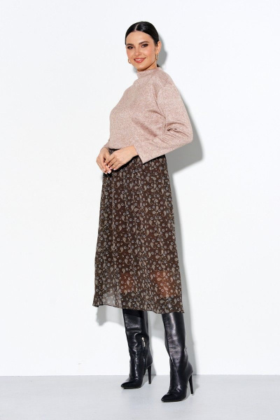 Джемпер, юбка FOXY FOX 1443 коричневый - фото 2