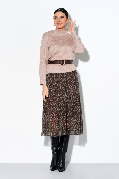 Джемпер, юбка FOXY FOX 1443 коричневый - фото 1