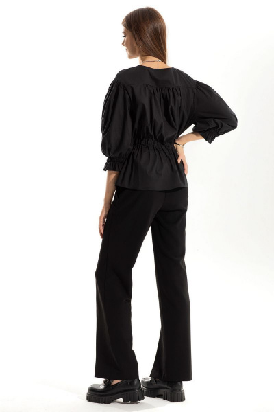 Брюки классического кроя с наклонными карманами и разрезами Golden Valley 16555 черный - фото 2