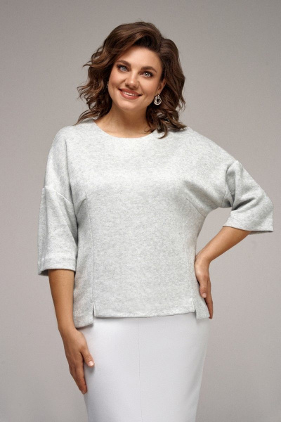 Джемпер, юбка IVA 1307 серый - фото 5