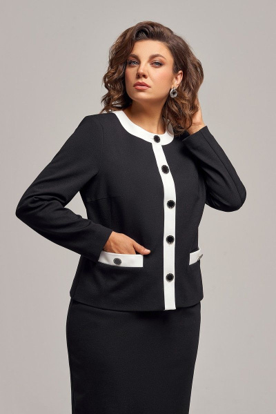 Жакет, юбка IVA 1435 черный - фото 3