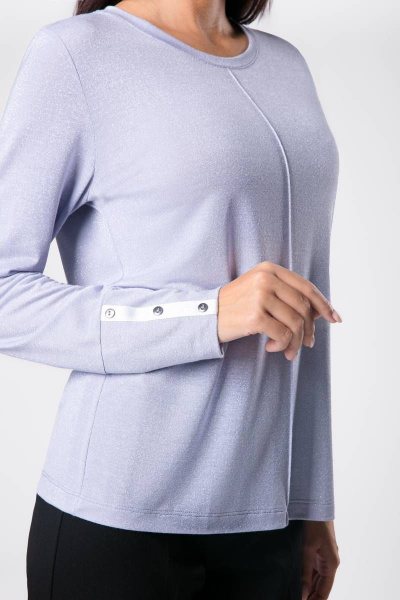 Джемпер с деликатным сиянием из трикотажа с люрексом и декоративной складкой Femme & Devur 30267 1.22F(170) - фото 6