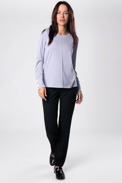 Джемпер с деликатным сиянием из трикотажа с люрексом и декоративной складкой Femme & Devur 30267 1.22F(170) - фото 2