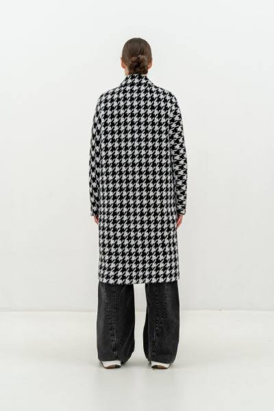 Пальто демисезонное из пальтовой ткани на каждый день Elema 1-12208-1-170 принт - фото 5