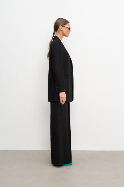 Деловые брюки из текстиля на каждый день и праздник Elema 3К-12092-1-170 чёрный - фото 2