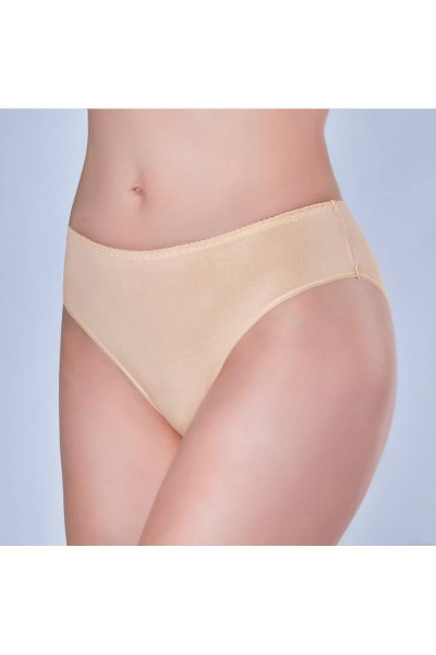 Гладкие трусы из хлопкового трикотажа Verally 102-1 жасмин - фото 3