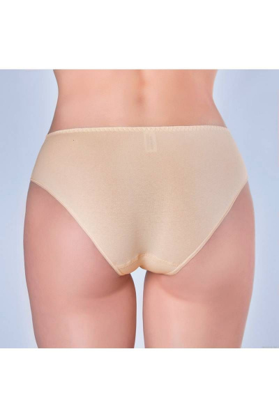 Гладкие трусы из хлопкового трикотажа Verally 102-1 жасмин - фото 2