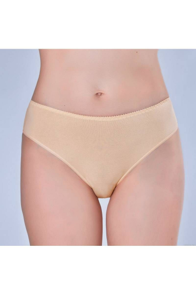 Гладкие трусы из хлопкового трикотажа Verally 102-1 жасмин - фото 1