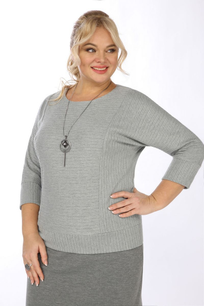 Блуза и юбка из трикотажа с молнией и разрезом Matini 1.1371/1 ментол - фото 5