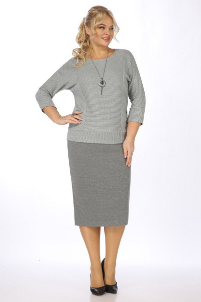 Блуза и юбка из трикотажа с молнией и разрезом Matini 1.1371/1 ментол - фото 3