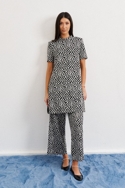 Кюлоты прямого кроя с резинкой из трикотажа демисезон ANNETE A311 - фото 5