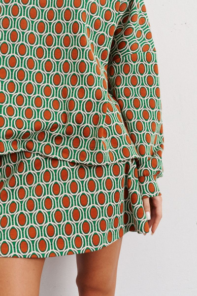 Юбка из трикотажа с имитацией карманов и по переду клапанами ANNETE A307 - фото 2