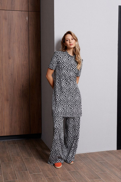 Кюлоты прямого кроя с резинкой из трикотажа демисезон ANNETE A311 - фото 4