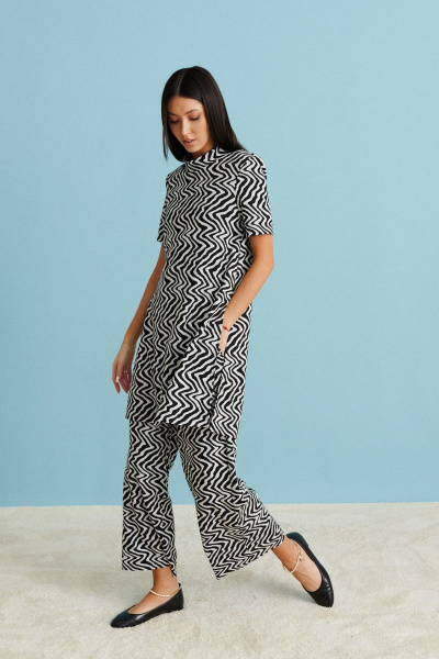 Кюлоты прямого кроя с резинкой из трикотажа демисезон ANNETE A311 - фото 1