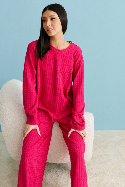 Брюки и джемпер демисезонный розовый комфортный комплект ANNETE A4098/1 - фото 3