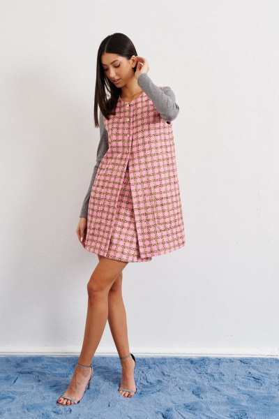 Жилет прямого кроя с пуговицами в виде сердечек ANNETE A5122 - фото 2