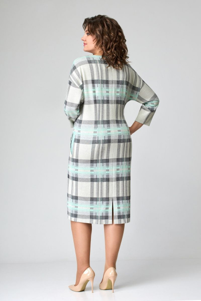 Платье Мишель стиль 1096 мятно-серый - фото 8