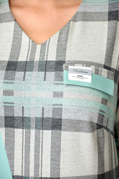 Платье Мишель стиль 1096 мятно-серый - фото 7