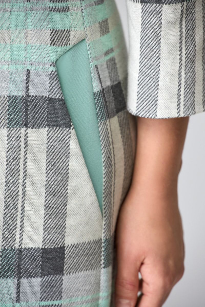 Платье Мишель стиль 1096 мятно-серый - фото 6