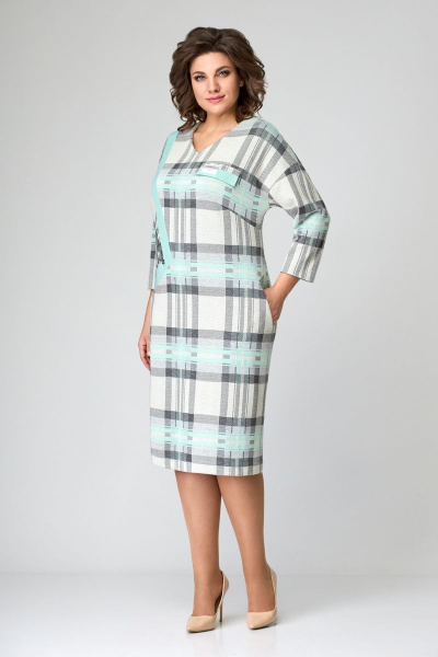 Платье Мишель стиль 1096 мятно-серый - фото 4