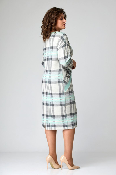 Платье Мишель стиль 1096 мятно-серый - фото 2