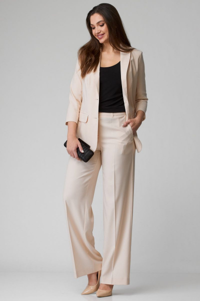 Брюки, жакет БелЭльСтиль 203-1 13 22+601-1 61 22 капучино - фото 1