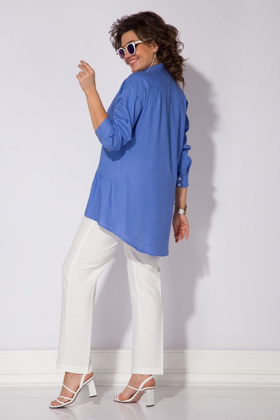 Брюки, рубашка INPOINT. 103-Бр-П индиго+молочный - фото 3