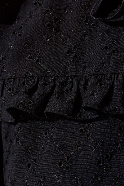 Платье из хлопковой ткани с карманами и длиной чуть ниже колена Панда 105380w черный - фото 4