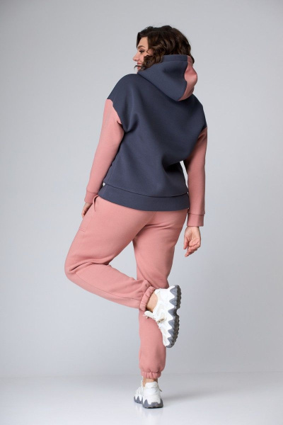 Брюки, худи Danaida 2052 пудра+серый - фото 6