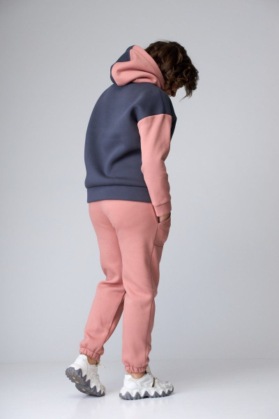 Брюки, худи Danaida 2052 пудра+серый - фото 5