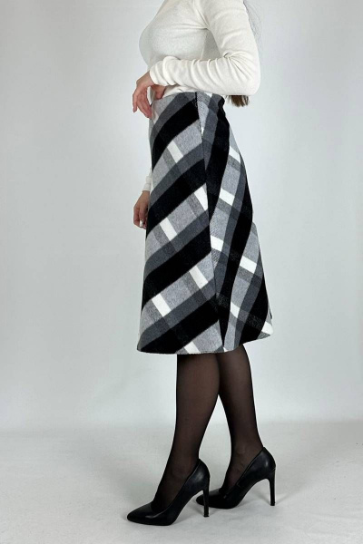 Зимняя  юбка из текстиля с молнией VLADOR 500117-2 черный - фото 2