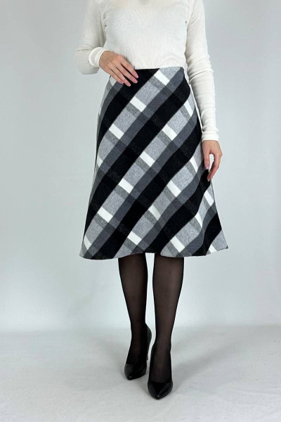 Зимняя  юбка из текстиля с молнией VLADOR 500117-2 черный - фото 1