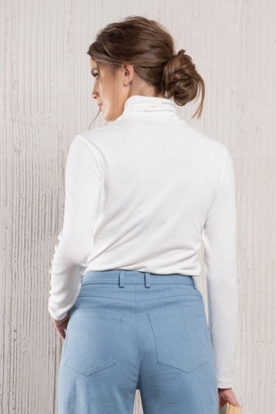 Трикотажная водолазка с воротником хомут Avanti С-117 молочный - фото 3