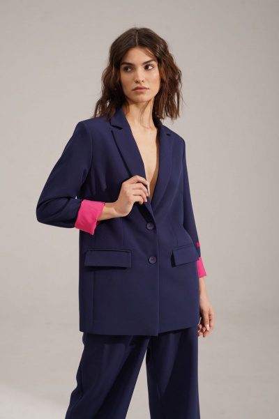 Брюки, жакет RINKA 1110 синий-фуксия - фото 13