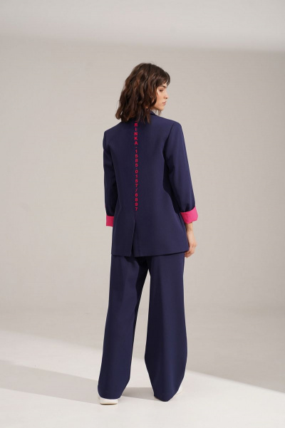 Брюки, жакет RINKA 1110 синий-фуксия - фото 2